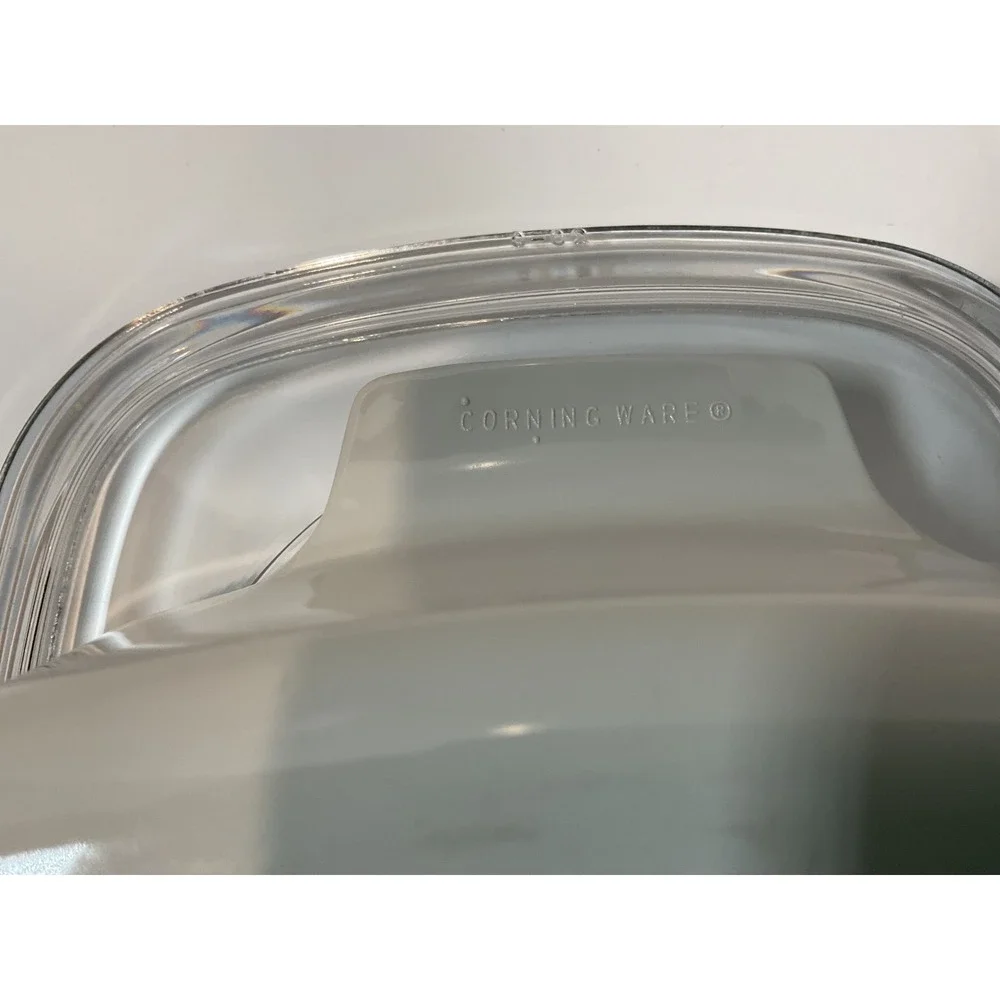 Corning Ware‎ Casserole Dish Square Fruit Design Pyrex Glass Lid A1B11 USA